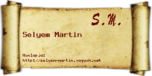 Selyem Martin névjegykártya